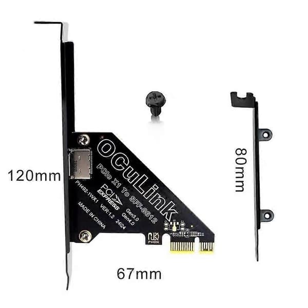 PCIe 4.0 X1 til Oculink SFF8611/8612 utvidelseskort til SFF-8639 U.2 SSD for eksternt grafikkort for Win/Linux Black
