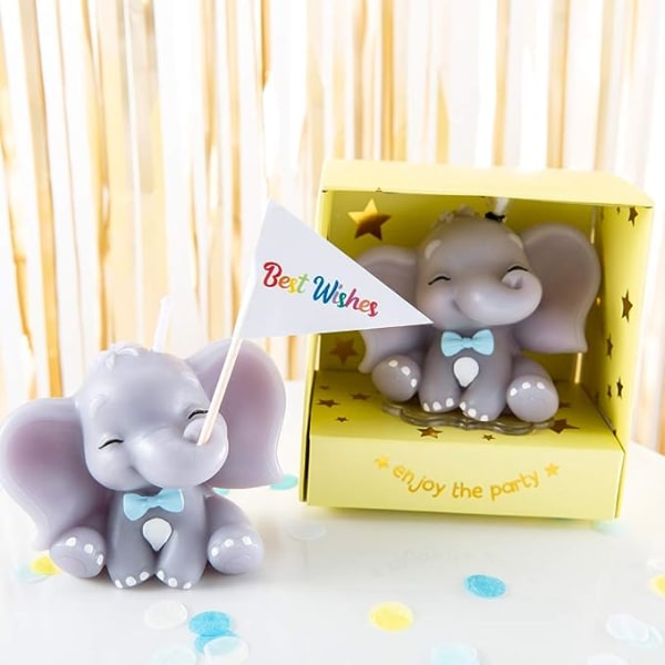 Suloisen norsun syntymäpäiväjuhlat Baby juhlat ja häälahja (baby )