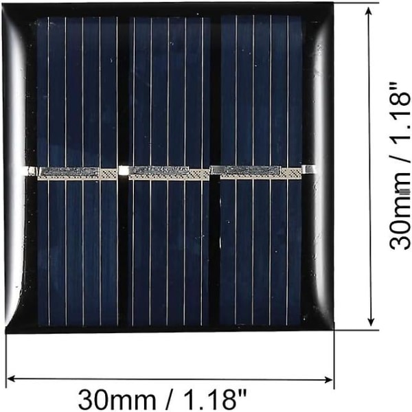 Mini Solcellepanel 1.5v 60ma 0.09w 30mm X 30mm Til DIY Elektrisk Strøm Projekt Pakke Af 5