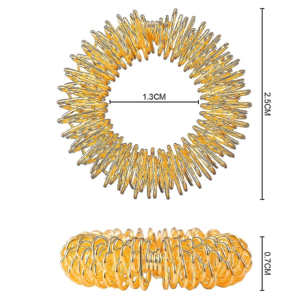 12 stykker akupressurring spiky sensoriske fingerringer massasjeringer