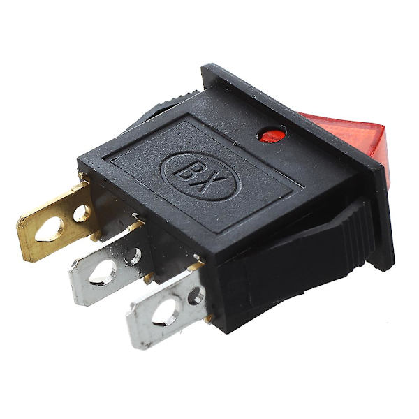 Ac 16a/250v 20a/125v Rød Lysbelyst Til/Fra Spst Bådskalter X 5 Stk