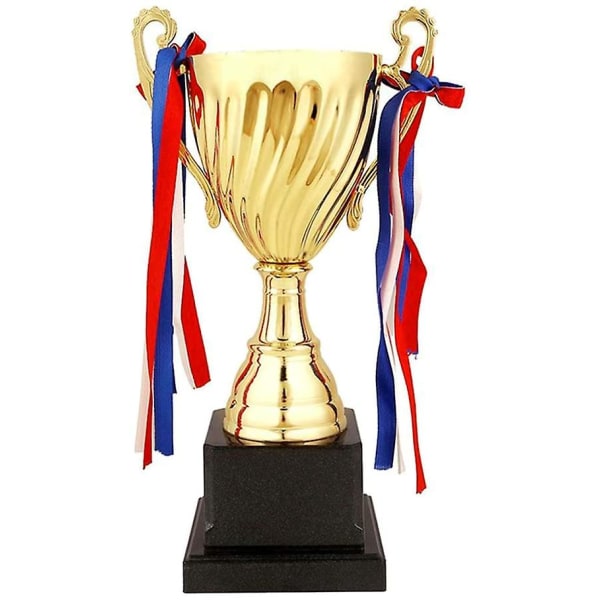 Large Trophy Cup - Utmärkelser Guldtrofé för sportturneringar, tävlingar, 24,5 cm