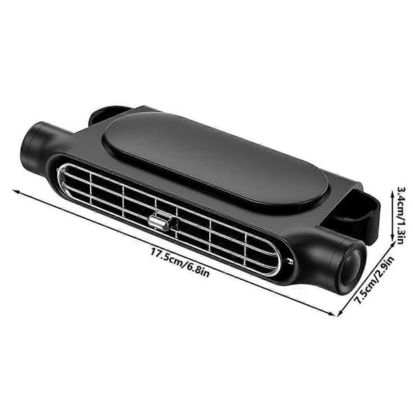 Bagudvendt USB bilventilator justerbar gear luftkøler biltilbehør Black