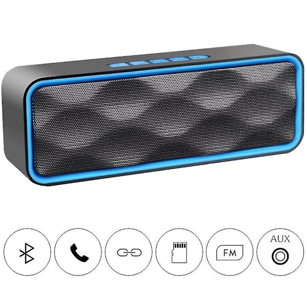 Bluetooth-kaiutin, kannettava langaton ulkokaiutin (hopeaharmaa)