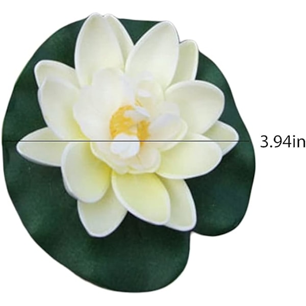 Kunstig Flydende Skum Lotusblomst med Vandlilje Pad, Kunstige Flydende Blomster Planter Dekoration Dam Pool Lotus Ornamenter til Terrasse Have Aq