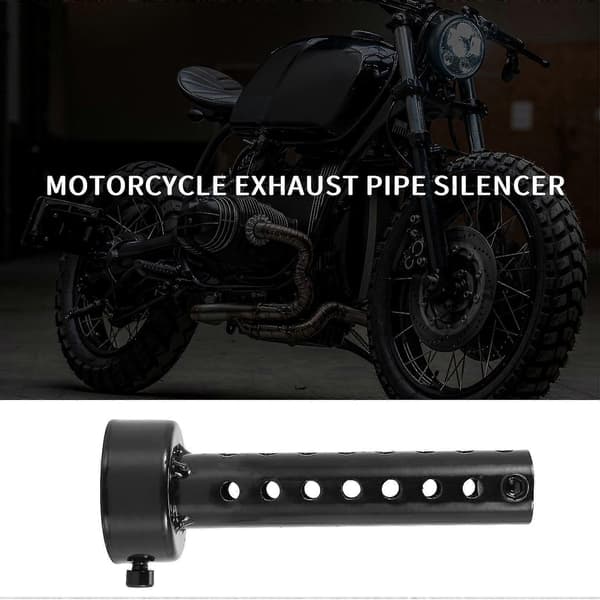 Universal Motorcykel Udstødningspotte Lyddæmper Db 48mm Sort