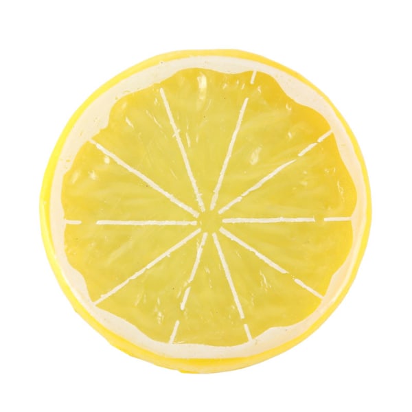 15 st 2 tums gula konstgjorda naturtrogna citronskal för hem- och festdekoration (gult citronblock, 15)