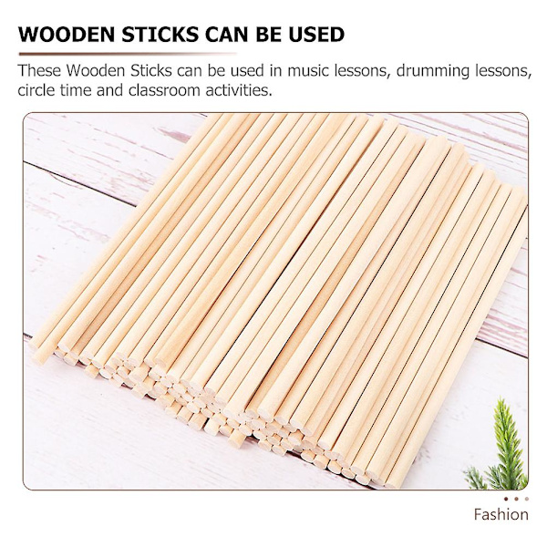 50 stk. Rhythmestokke Træ Musik Rhythmestokke Børn Percussion Instrument Sticks