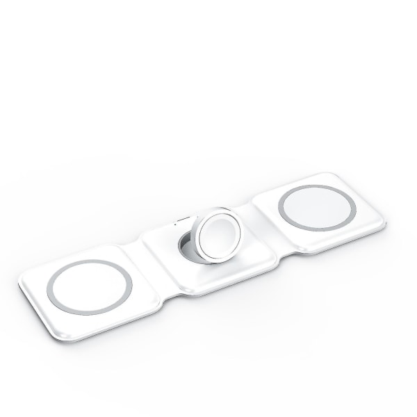 15w Apple Magsafe Magnetisk 3 i 1 Foldbar Trådløs Lader Telefonstativ