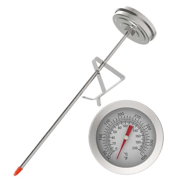 Friteuse Termometer Kalkun Stål Kommersielt Tilbehør Q2J0 I2T9 V0L9l9f3 stainless steel 1set