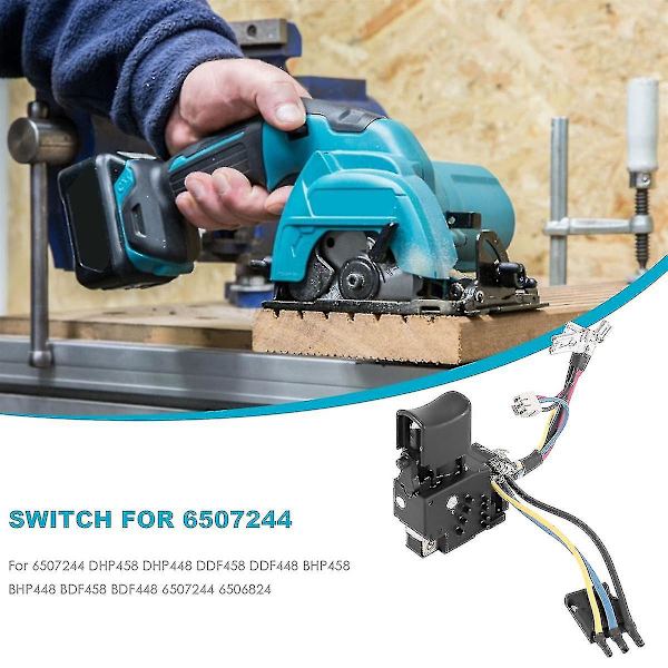 Omkopplare för Makita 6507244 DHP458 DHP448 DDF458 DDF448 BHP458 BHP448 BDF458 BDF448 6507244 6506824