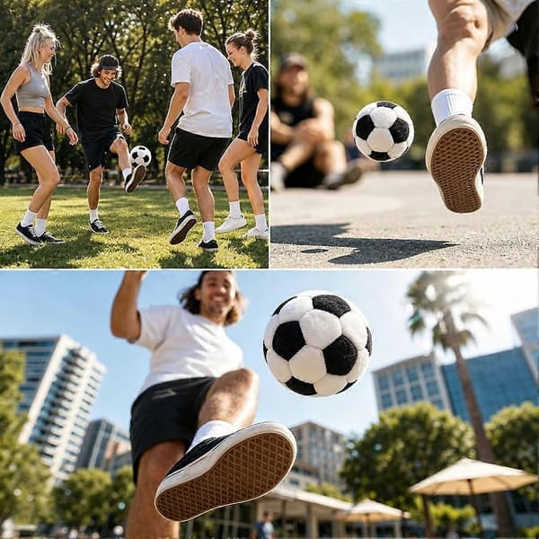 Fodboldstil Hacky Sack Footbag Bold Blød Kick Træning Udendørs Spil Legetøj til Børn Voksne E