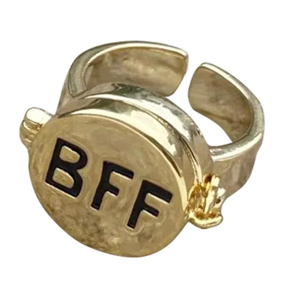BFF-avaava ystävyysrengas BFF-rengas hopea BFF-avaava söpö kuparirengas