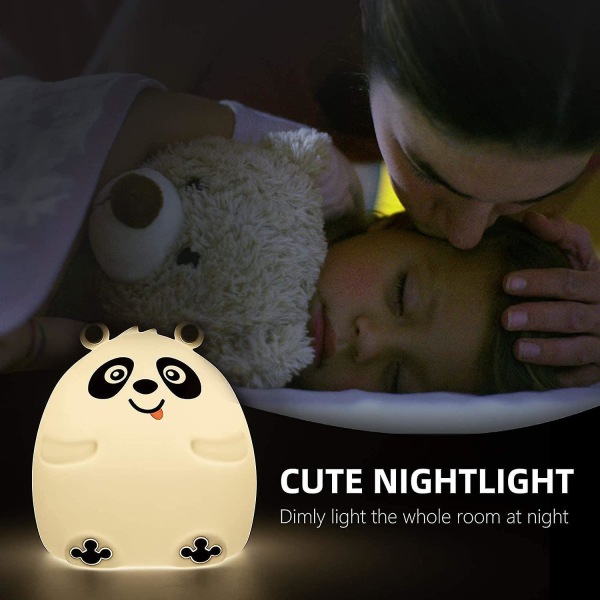 Panda yövalo lapsille, söpö baby yövalo, väriä vaihtava led Panda lamppu lastenhuoneen yövalo lapsille Makuuhuone