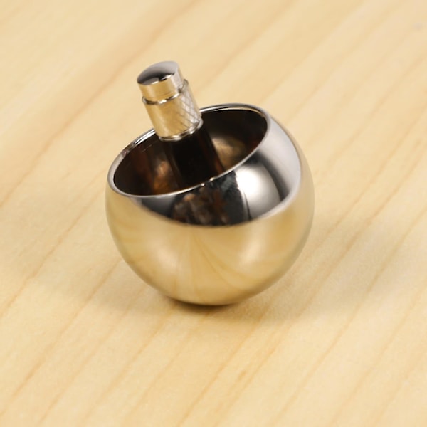 Tipp topp metall flip over topp mindre stål snurrande topp fantastiskt leksak, silver