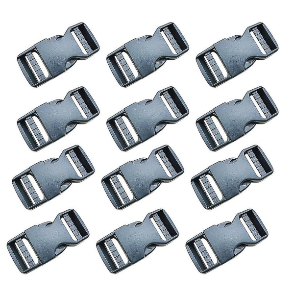 12pcs Double Release Plastic Buckles Straps Buckle Clips For Backpack Suitcase Outdoor