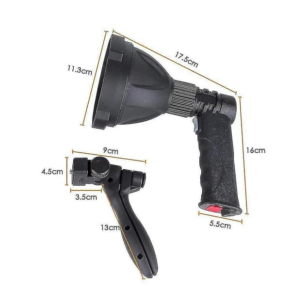 Led Hand Held Spotlight Usb Rechargeable Camping Hunting Flashlight Torch Lamp Cy