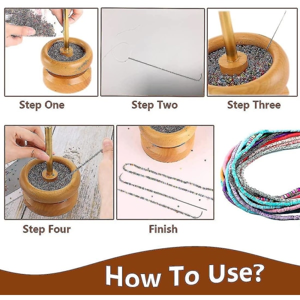Pärlspinner för smyckestillverkning Trä DIY Pärlkopp Spinnerhållare