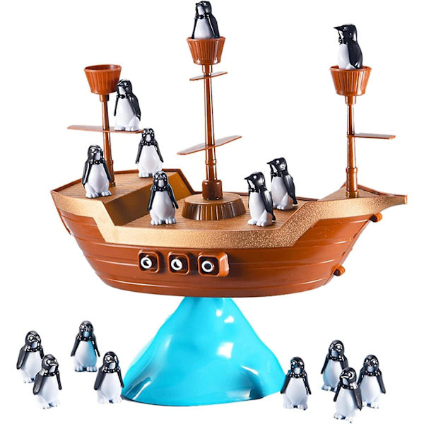 Piratskepp Balans Spel | Pingvin Båt Stapling Spel, Innovativ Balans Barn Leksak Pirat Båt Leksak Bordsspel För Barn