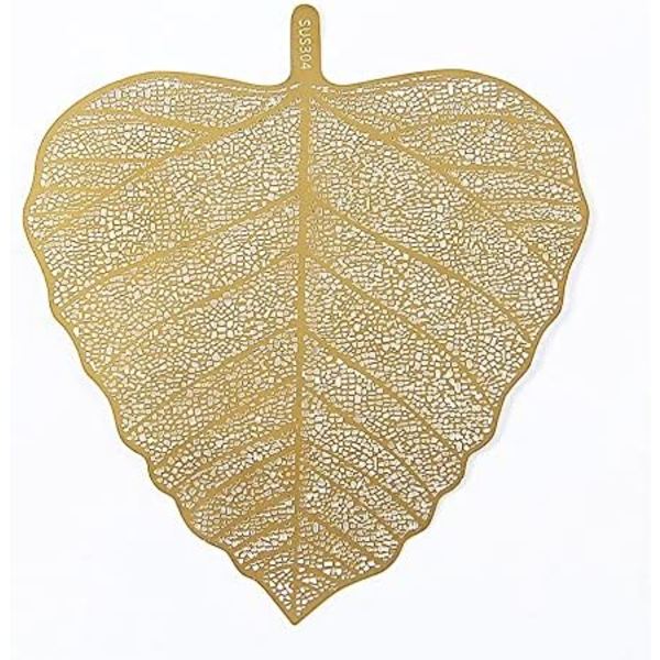 Teebladsfilter Metall Teebladsfilter Rostfritt Stål Teebladsfilter (Lönn och Bodhi-blad) (guld bodhi)