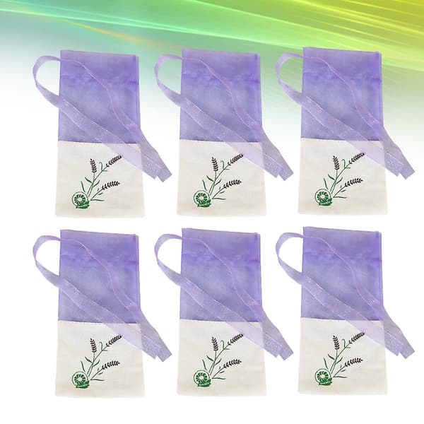 6 st Lavenderdoftande Säckar Bomullsäckar Lavenderpåsar Lavender Säck