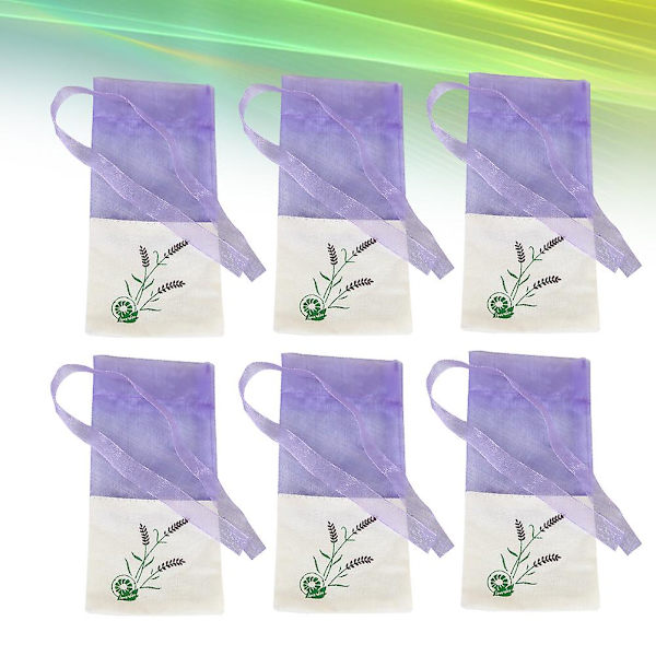 6 stk. Lavendel Duftende Sachets Bomuldssachetposer Lavendel Pungposer Lavendel Sachet