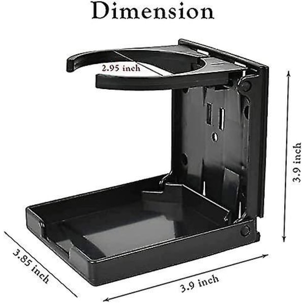 4 st Plast Bilstödskopphållare, Bil Dryckeshållare, Justerbar Fällbar Kopphållare, Fällbar Bil