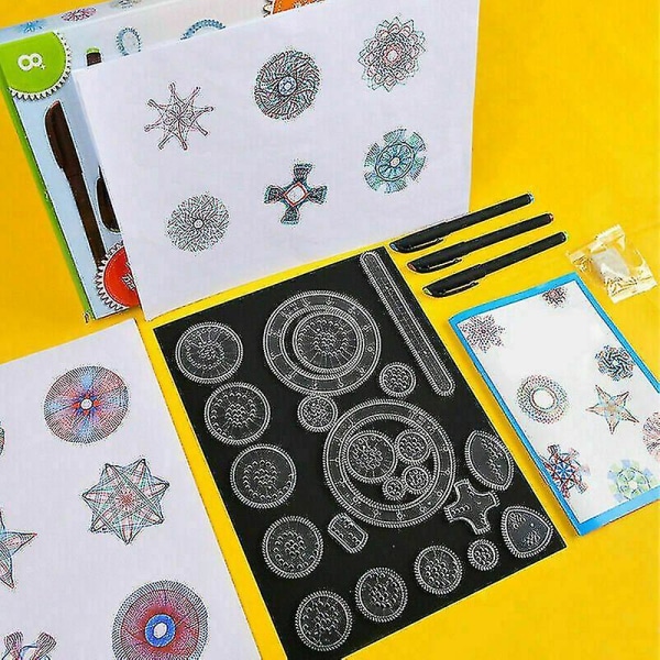 22x Spirograph Geometriska Linjal Verktyg Stationery Drafting Spiralritningsleksak