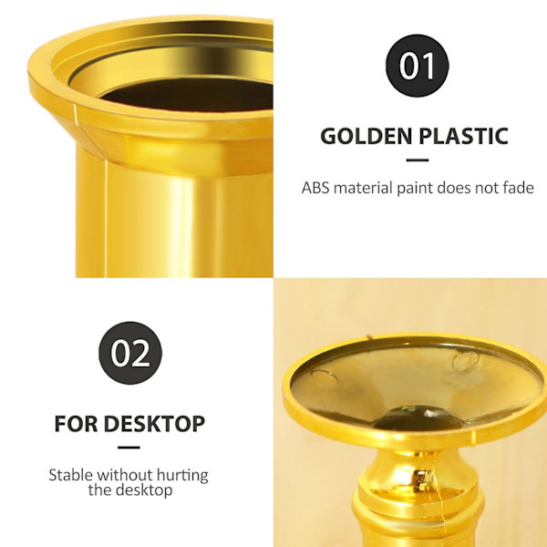 10x Guld Pillar Lys Base Taper Lysestager Lysestager Jul