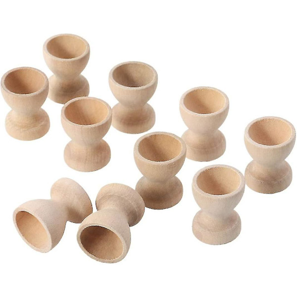 Xqday Egg Cups Trekopp Egg Cooker Egg Holder Til Maling Dekorere 10 Stykker Gave