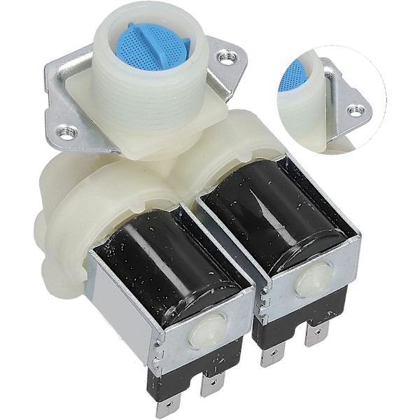 Vanninnløpsventil, Universal Ac220v-240v Erstatningsventil for Vanninnløp Dobbelt Hode for Vaskemaskiner for Automatiske Vaskemaskiner