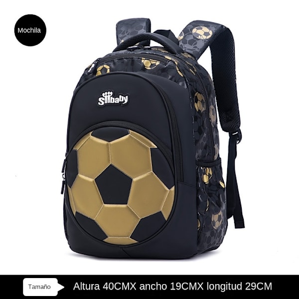 Skolesekk for elever i 1.-3. klasse - Fotball - Stor kapasitet - Vanntett og lett - Nytt lager Meal bag