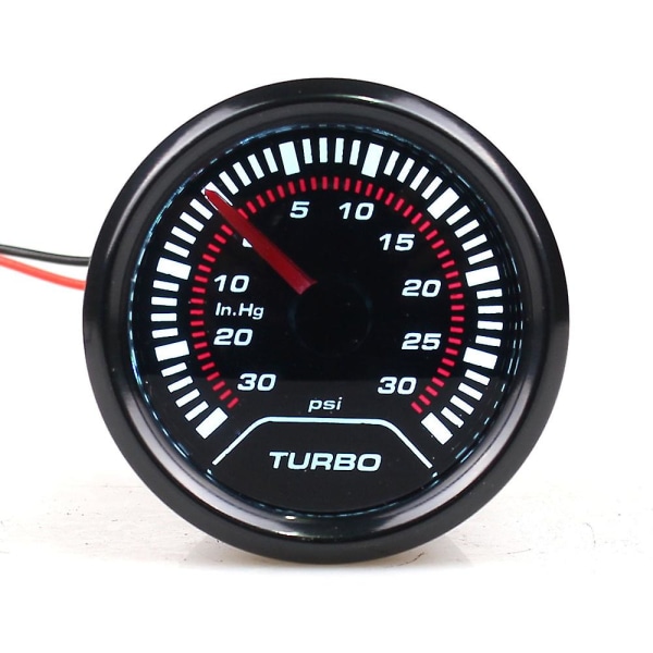 Universal Bil Turbo Boost Tryckmätare 0-35 Psi Mätare Rökfärgade Urtavlor 2\" 52mm Blå LED
