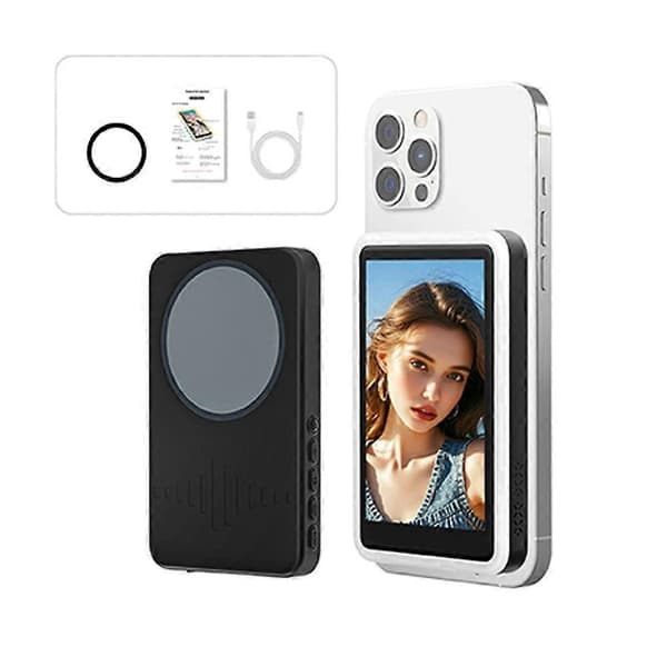 Ny magnetisk telefon Vlog Selfie-skærm til telefon O7K1 Black 1 set