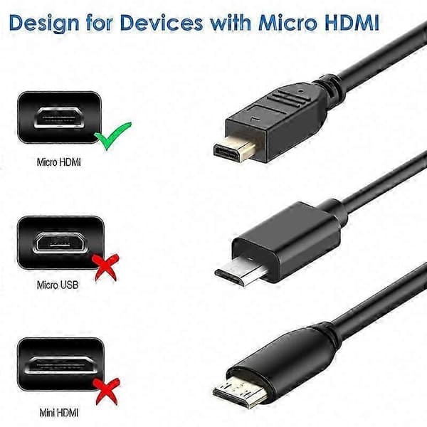 30 cm Mini HDMI til Micro HDMI han-adapterkabel til TV, kamera, bærbar computer