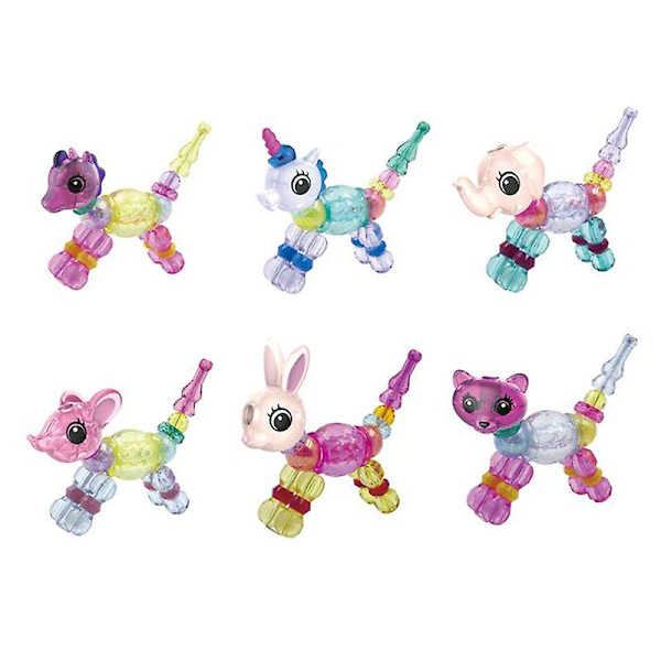 Magic Animal Unicorn Muotoa muuttava tee itse rannekorut Lelut Magic Lemmikit Helmet Riipuset Tytöt Tee itse muunnos rannekoru kaulakoru lelu