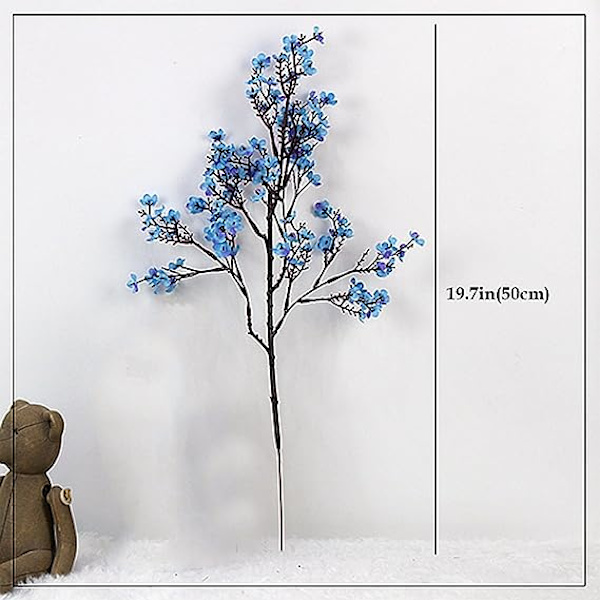 Global Babys Breath Stof Blomster Kunstige Blomster 6 Bundt Europæiske Falske Silkeplanter Dekoration Bryllup Fest Dekoration Buketter Ægte Touch DIY Hjem Gar