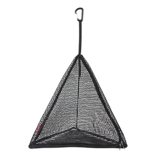 Stor utendørs glidelås nettingpose hengende trekantet oppbevaringskurv med krok Sammenleggbar Pvc Z41495