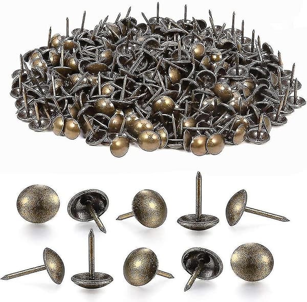 500 stk. møbelpolstringssøm, kraftige 17x11 mm bronze dekorative møbelpolstring
