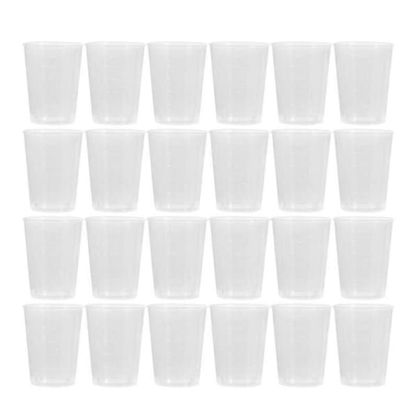 100 st 50 ml Mätkoppar Praktiska Transparenta Plastmätkoppar