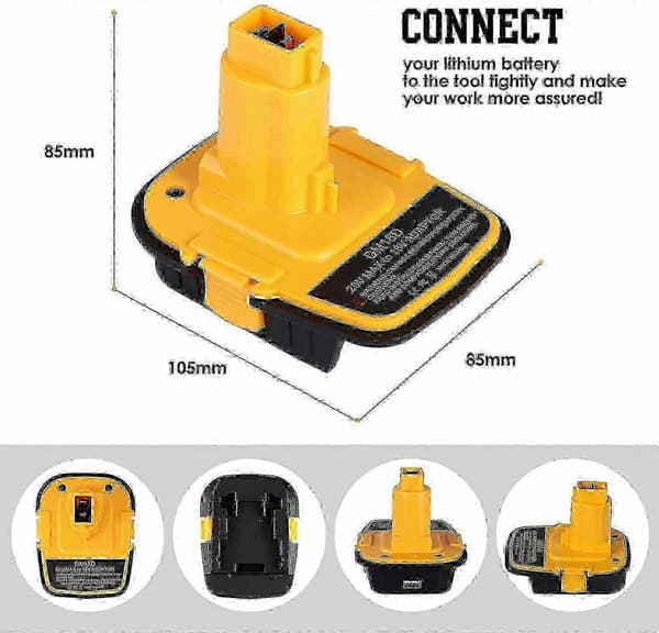 Ny DM18D DCA1820 USB-adapter til Milwaukee M18 til Dewalt-batteri
