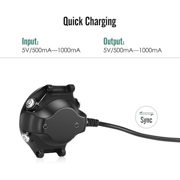 Laderdokk kompatibel med Garmin Forerunner 620, USB-datasynkroniserings- og ladedokkingstasjon med 1 m ladekabel for Forerunner 620 Smart Watch, svart