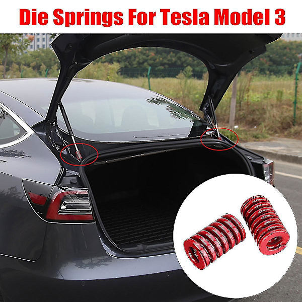 2 kpl 25 mm:n Od-muotti takaluukun kannattimelle, vasemmat tangot, punainen, Tesla Model 3 2017 2018 2019