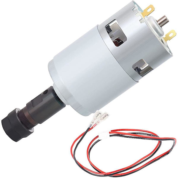 775 Spindle Motor med ER11-kolv & Anslutningskabel, 24V 20000 R/min, Passar för CNC 3018-serien Graveringsmaskin
