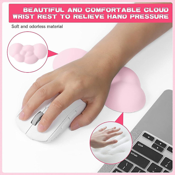 Attack Shark Cloud Musarmstöd med Underlägg, ergonomiskt minnesskum Musarmstöd med Massagehål för Smärtlindring, handled S