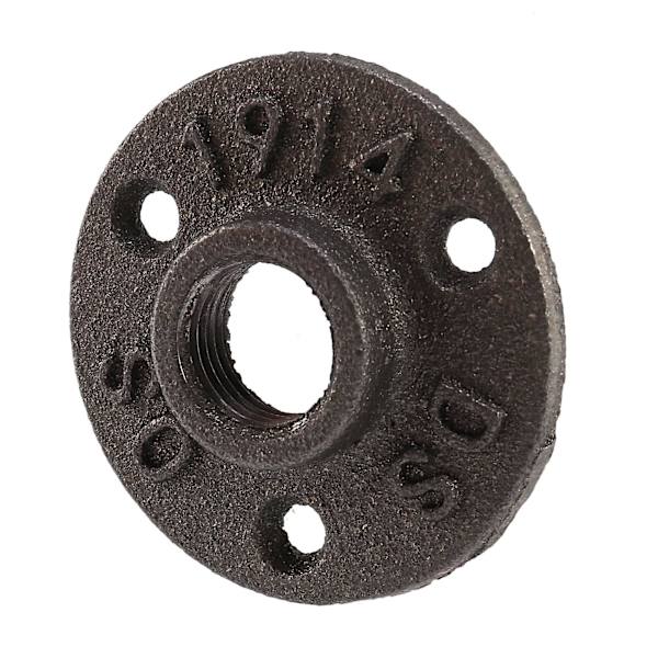 1/2 Tommer Sort Støbejern Rørfittings Gulvflans Bsp Gevind