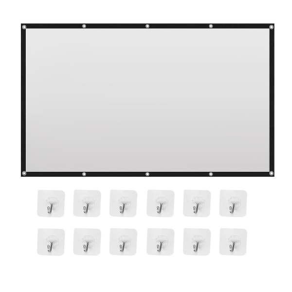 Bærbar projektorskærm udendørs HD Foldbar anti-krøl (120 tommer)