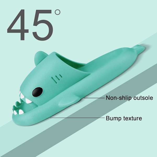 MoneRffi - Originale Sharklas for gutter og jenter, Shark Flip Flops for menn og kvinner, bassengsandaler Menta Verde 31/32 EU
