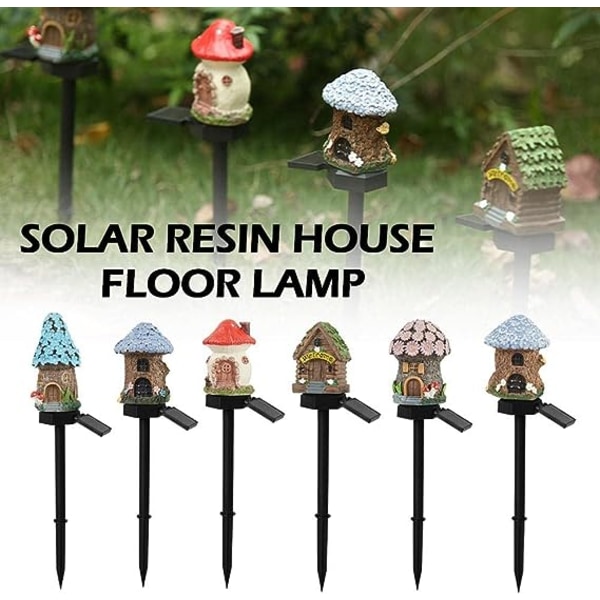 Plenlys LED Solar Multi Craft Miniatyr Fairy House LED-lampe Hagedekor Solar Christmas Resin Cottage Po M6S2 Light Outdoor