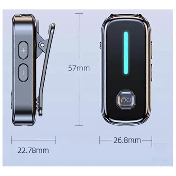 Bluetooth 5.3-mottaker 2-i-1-sender LCD-skjerm Aux Bluetooth-biladapter Trådløs lydoverføring Black
